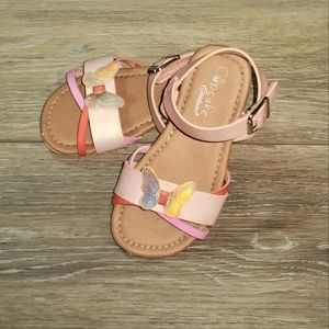 Cupcakes Couture toddler girl's faux leather butterfly sandals in Sz 9
